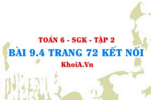 Bài 9.4 trang 72 Toán 6 Tập 2 Kết nối tri thức